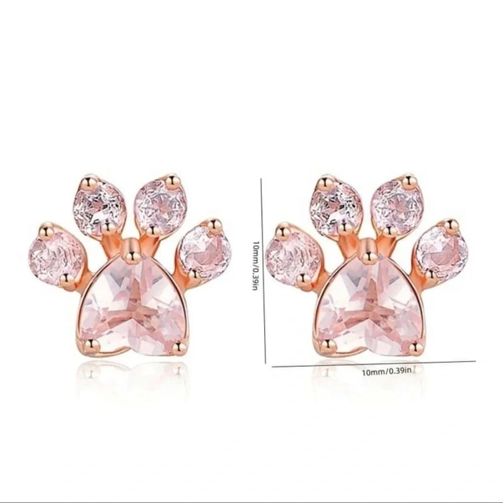 🐾 Paw Print Earrings 🐾 - Picture 3 of 5